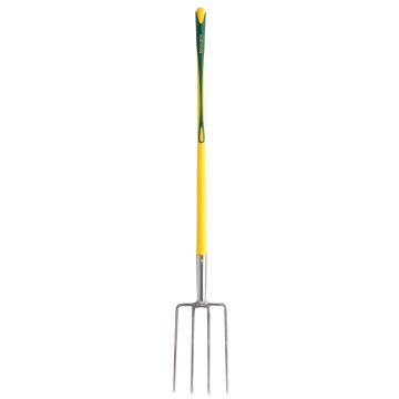 Fourche à bêcher 4 dents inox manche Novagrip pomme Leborgne