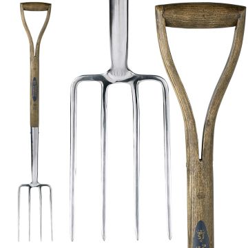 Petite fourche à bêcher anglaise à poignée traditionnelle Spear & Jackson