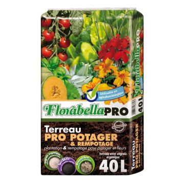 Terreau Klasmann Florabella Pro Potager et Rempotage UAB en sac de 40 litres